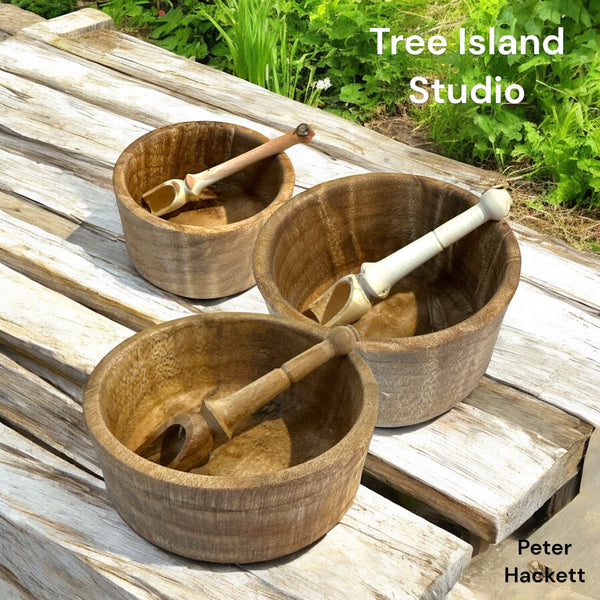 Wooden Salt Bowls by Tree Island Studio