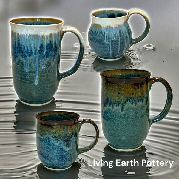 Mug - Blue & Rust  4.5 x 3.75 inches (8)