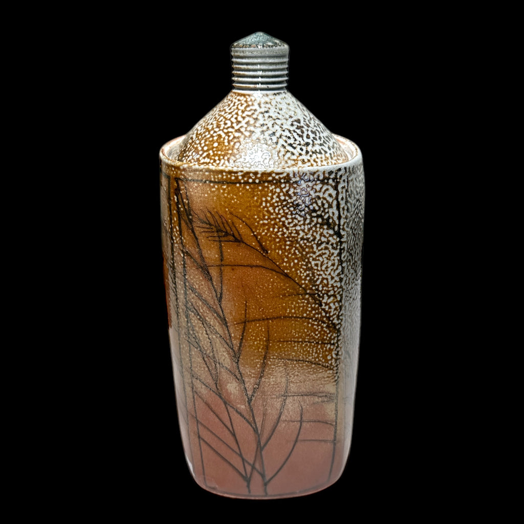 Salt Fired Lidded Vessel Collection by Cathi Jefferson