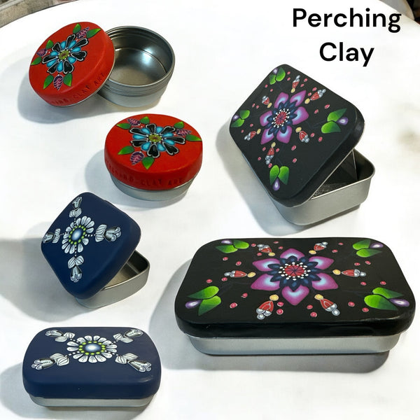 Tin Boxes by Perching Clay Art