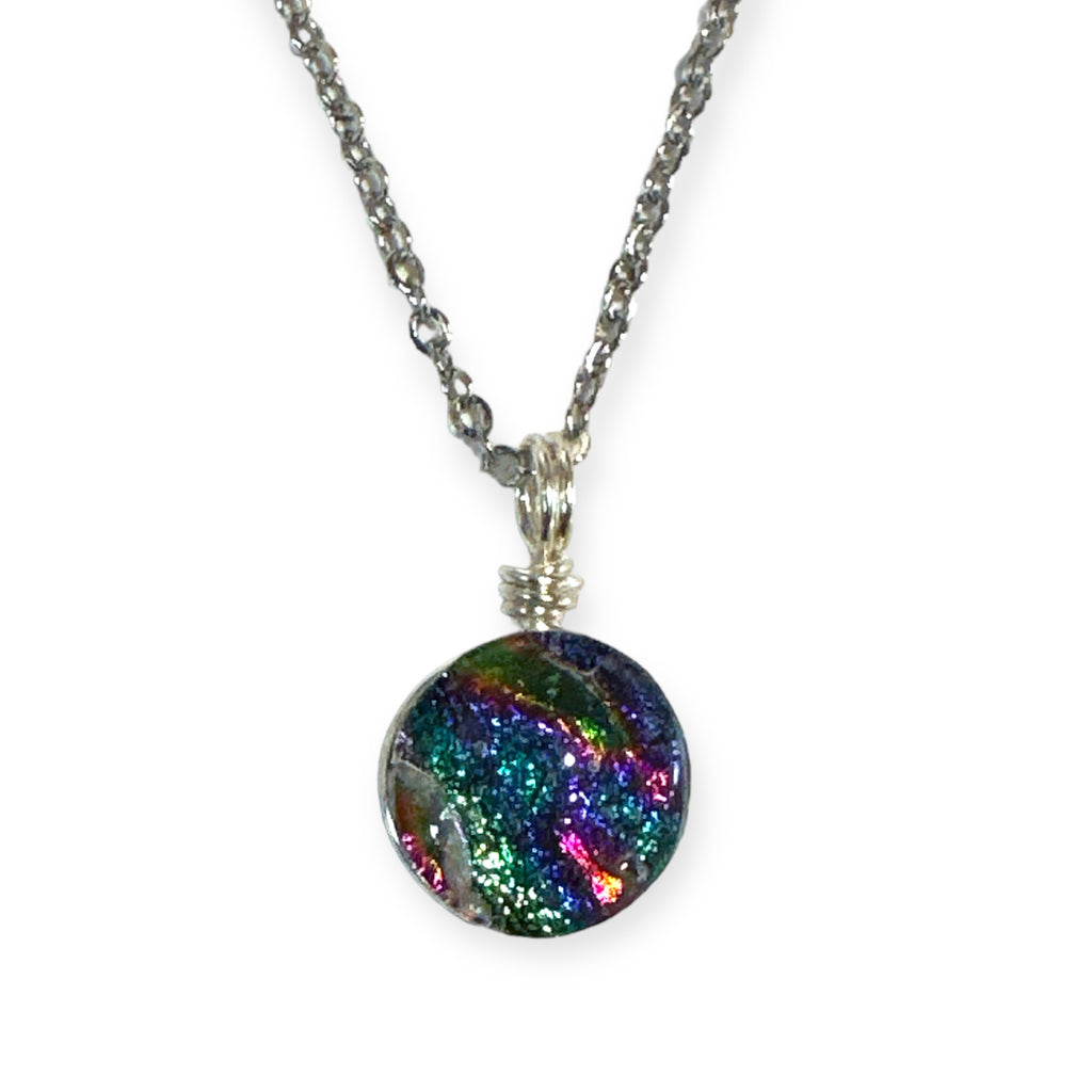 Dichroic Glass Pendants by Flame Work Designs