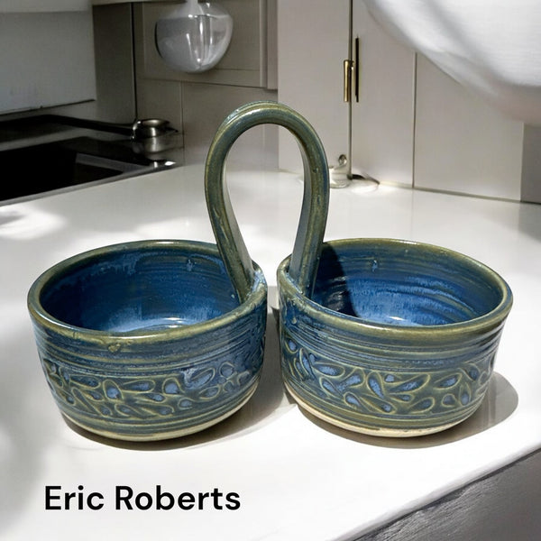 Powell River Blue Condiment Dish by Eric Roberts