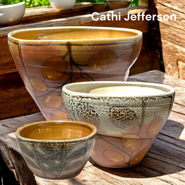 Salt Fired Bowls by Cathi Jefferson