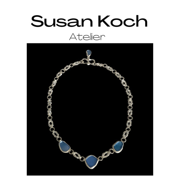 Sue Koch Sea Glass and Silver Necklace Collection 