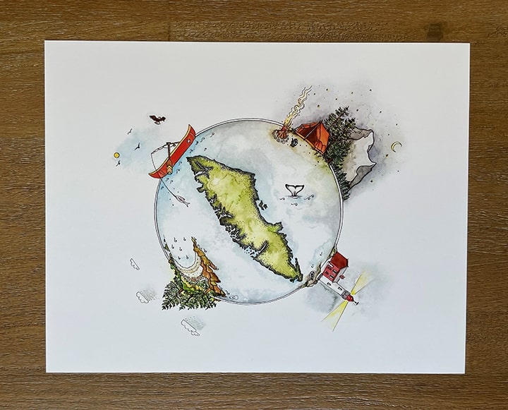 Prints by Nicola North, Circle Series - Vancouver Island