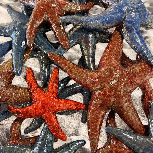 Raku Sea Star Wall Hangers