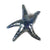 Raku Sea Star Wall Hangers, Dark Blue Medium